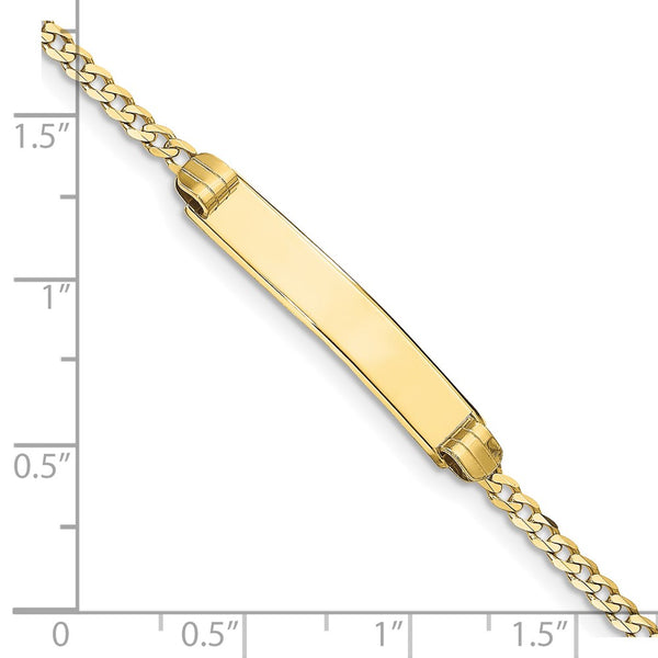 10KT Yellow Gold 7-inch 5.44MM Curb ID Bracelet