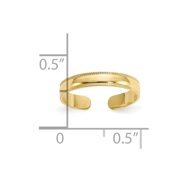 10KT Yellow Gold Adjustable Toe Ring