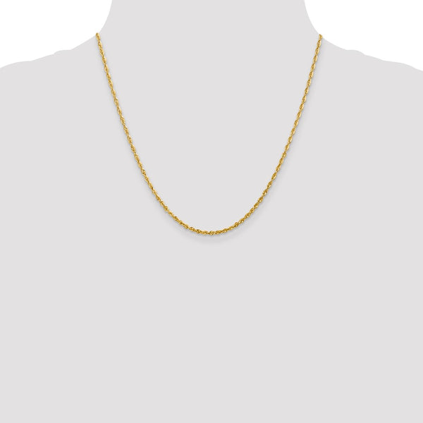 10KT Yellow Gold 20-inch 2.25MM Rope Chain