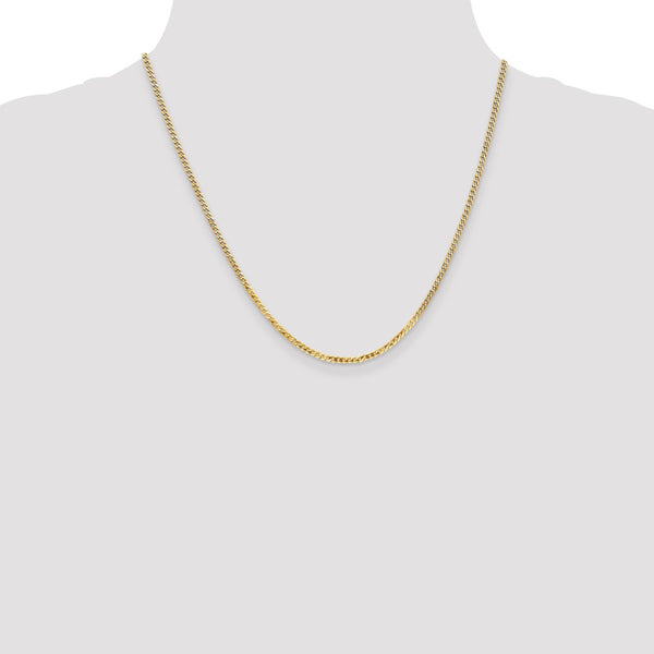 10KT Yellow Gold 20-inch 2.2MM Flat Beveled Chain