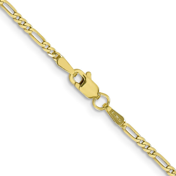 10KT Yellow Gold 22-inch 1.75MM Lobster Clasp Figaro Chain