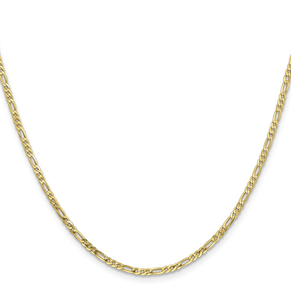 10KT Yellow Gold 18-inch 2.2MM Lobster Clasp Figaro Chain