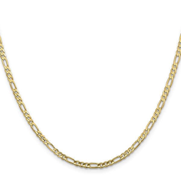 10KT Yellow Gold 18-inch 3MM Lobster Clasp Figaro Chain