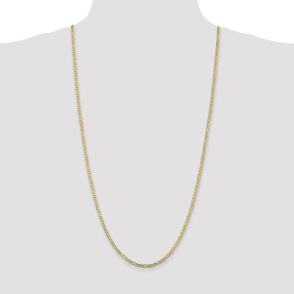 10KT Yellow Gold 30-inch 3MM Lobster Clasp Figaro Chain