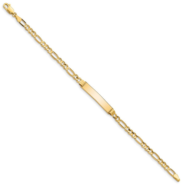 10KT Yellow Gold 7-inch 5.37MM ID Figaro Bracelet