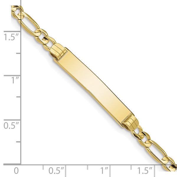 10KT Yellow Gold 7-inch 5.37MM ID Figaro Bracelet