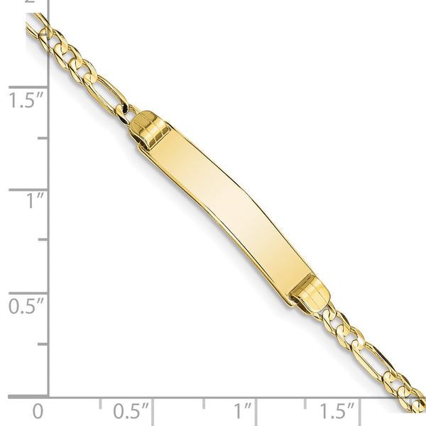 10KT Yellow Gold 7-inch 5.25MM ID Figaro Bracelet