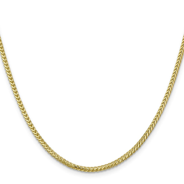 10KT Yellow Gold 24-inch 2MM Franco Chain