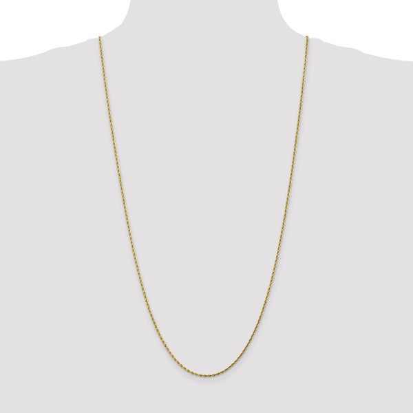 10KT Yellow Gold 30-inch 1.75MM Diamond-cut Lobster Clasp Rope Chain