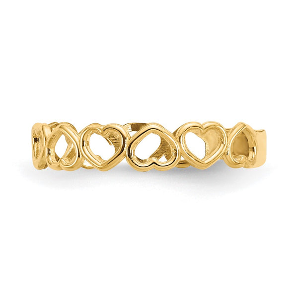 10KT Yellow Gold Heart Toe Ring