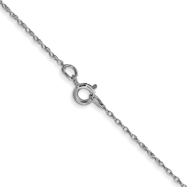 10KT White Gold 20-inch 0.5MM Cable Rope Pendant Chain