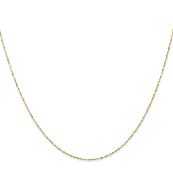 10KT Yellow Gold 20-inch 0.5MM Cable Rope Pendant Chain