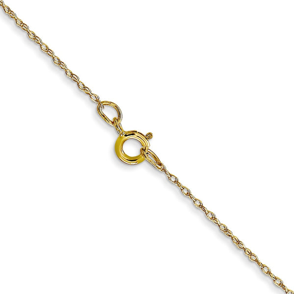 10KT Yellow Gold 18-inch 0.5MM Cable Rope Pendant Chain