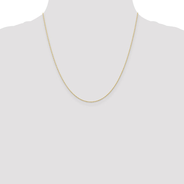 10KT Yellow Gold 20-inch 0.5MM Cable Rope Pendant Chain