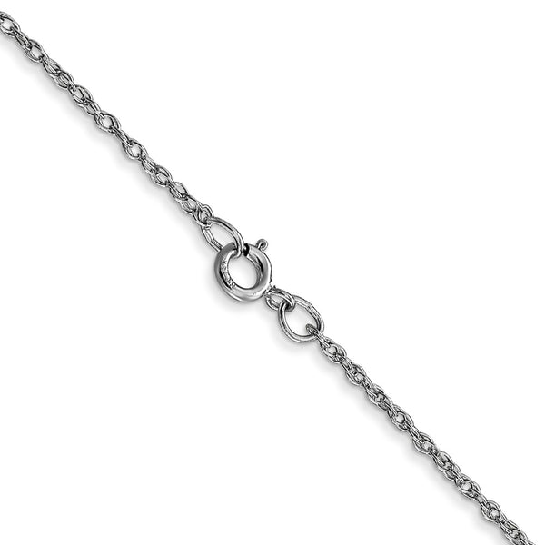 10KT White Gold 16-inch 0.95MM Cable Rope Pendant Chain