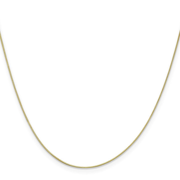 10KT Yellow Gold 24-inch 0.5MM Box Pendant Chain