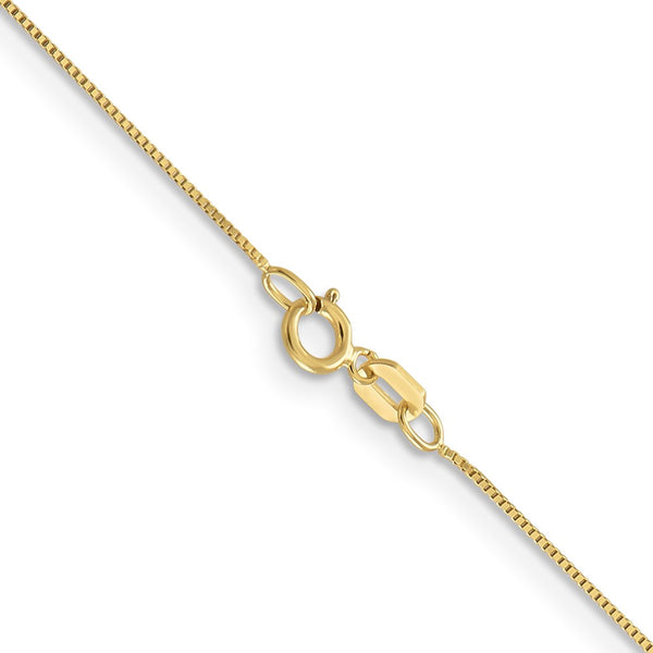 10KT Yellow Gold 16-inch 0.5MM Box Pendant Chain