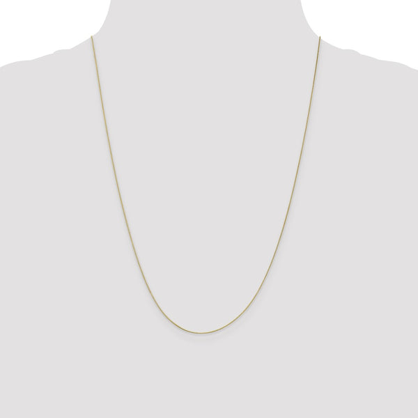 10KT Yellow Gold 24-inch 0.5MM Box Pendant Chain