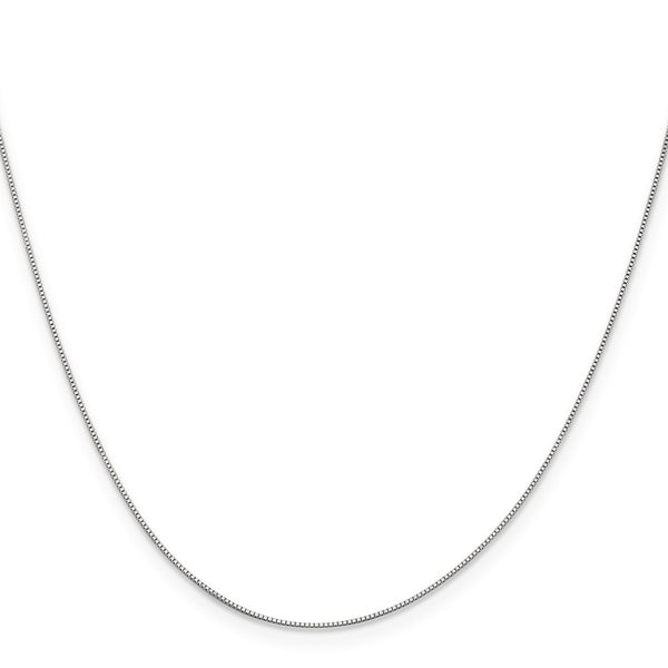 10KT White Gold 16-inch 0.5MM Box Pendant Chain