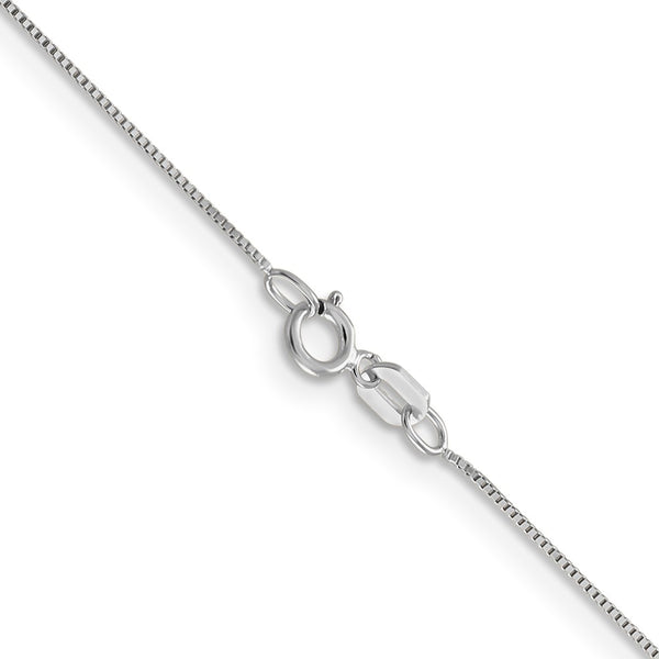 10KT White Gold 16-inch 0.5MM Box Pendant Chain