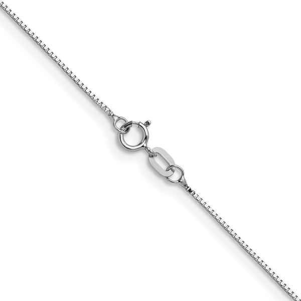 10KT White Gold 20-inch 0.7MM Box Pendant Chain