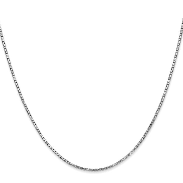 10KT White Gold 18-inch 1.3MM Lobster Clasp Box Chain