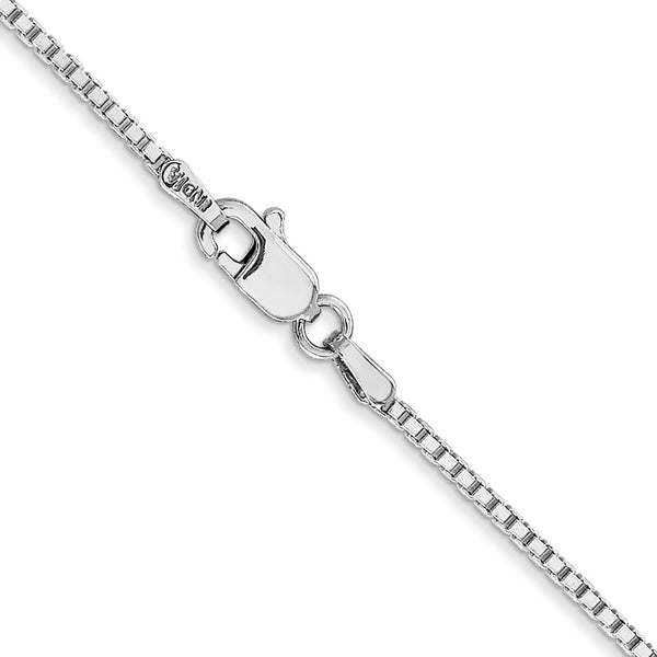 10KT White Gold 24-inch 1.3MM Lobster Clasp Box Chain