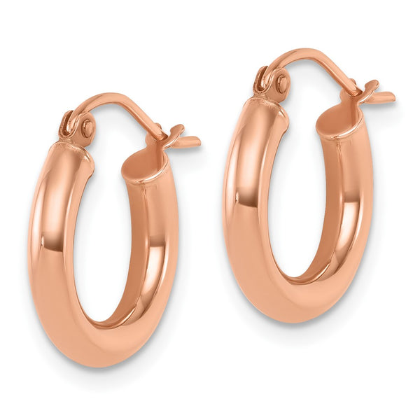 10KT Rose Gold 16.5X13MM Hoop Earrings