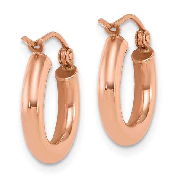 10KT Rose Gold 16.5X13MM Hoop Earrings