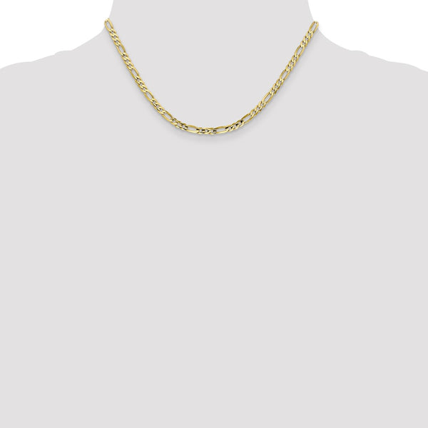 10KT Yellow Gold 16-inch 4MM Lobster Clasp Figaro Chain