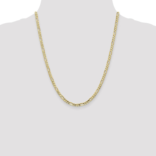 10KT Yellow Gold 22-inch 4MM Figaro Chain