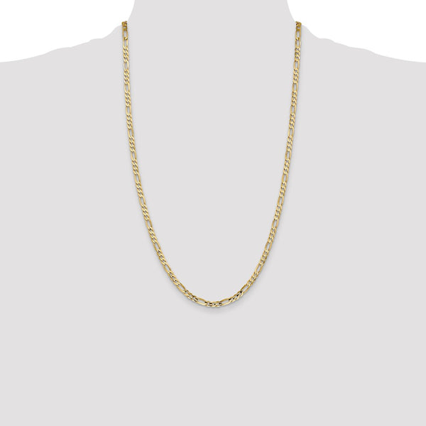 10KT Yellow Gold 26-inch 4MM Figaro Chain