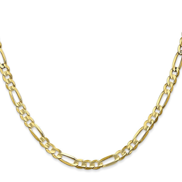 10KT Yellow Gold 20-inch 4.5MM Lobster Clasp Figaro Chain