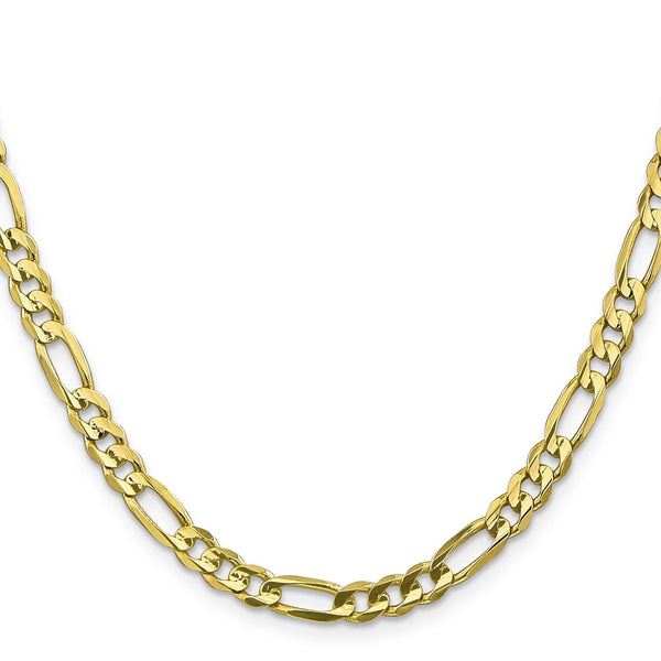 10KT Yellow Gold 22-inch 5.5MM Figaro Chain