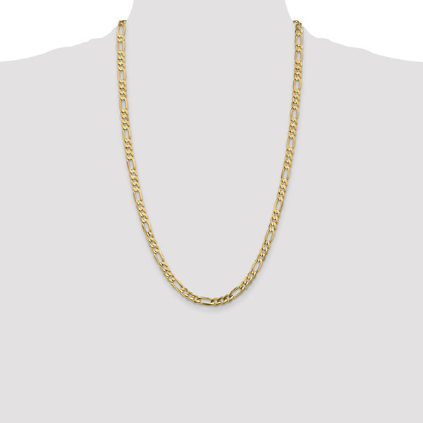 10KT Yellow Gold 26-inch 5.5MM Figaro Chain