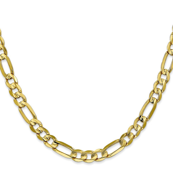 10KT Yellow Gold 22-inch 6MM Figaro Chain