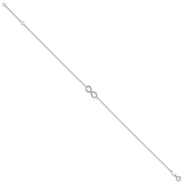 10KT White Gold 9-inch Infinity Anklet