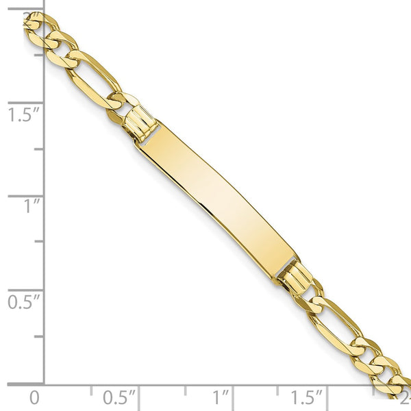 10KT Yellow Gold 8" 6.28MM ID Figaro Bracelet