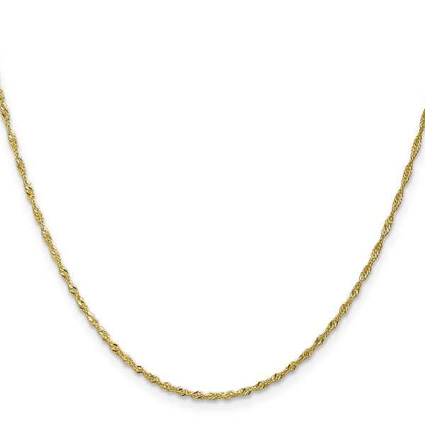 10KT Yellow Gold 20-inch 1.4MM Singapore Pendant Chain