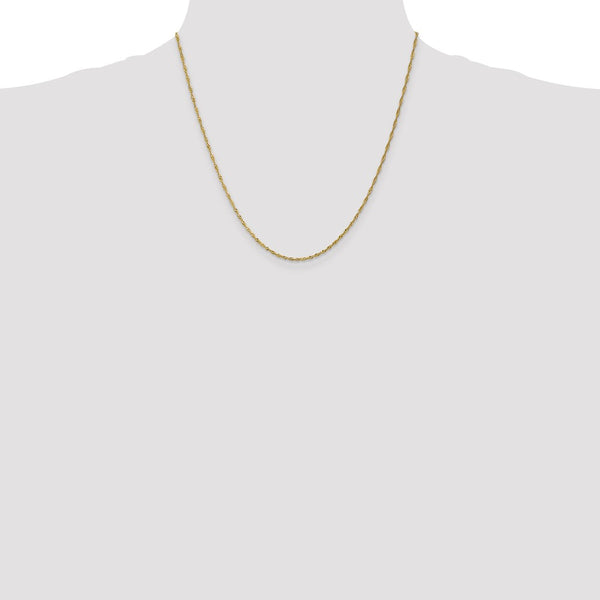 10KT Yellow Gold 20-inch 1.4MM Singapore Pendant Chain