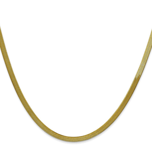 10KT Yellow Gold 24-inch 3MM Herringbone Chain