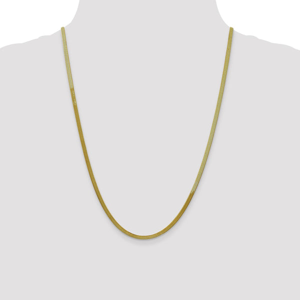 10KT Yellow Gold 24-inch 3MM Herringbone Chain