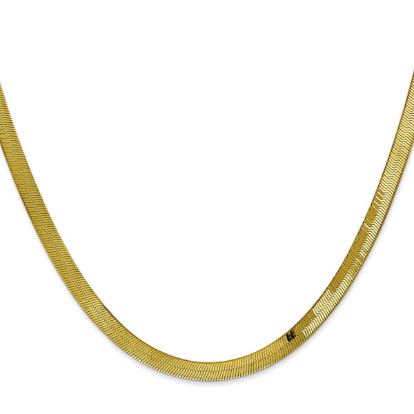 10KT Yellow Gold 24-inch 4MM Herringbone Chain