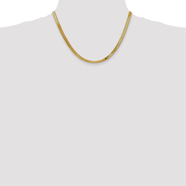 10KT Yellow Gold 18-inch 4MM Herringbone Chain