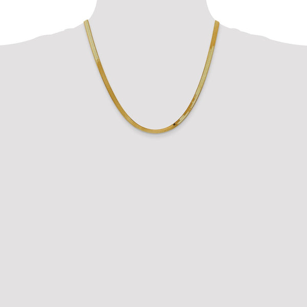 10KT Yellow Gold 20-inch 4MM Herringbone Chain