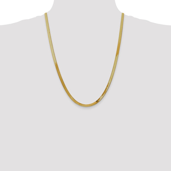 10KT Yellow Gold 24-inch 4MM Herringbone Chain