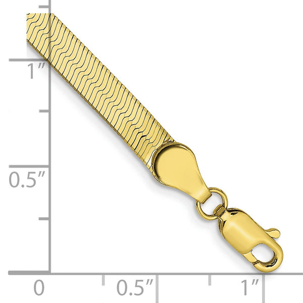 10KT Yellow Gold 7-inch 4MM Herringbone Bracelet