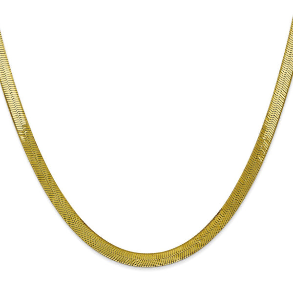 10KT Yellow Gold 16-inch 5MM Herringbone Chain