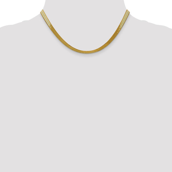 10KT Yellow Gold 16-inch 5MM Herringbone Chain