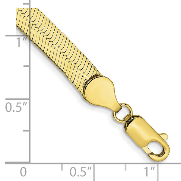 10KT Yellow Gold 7-inch 5.5MM Herringbone Bracelet